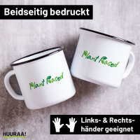 Emaille Tasse Plant Based Blätter 300ml Vintage...