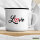 Emaille Tasse Love Herz Hearth 300ml Vintage Emaille Becher
