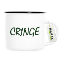 Emaille Tasse Cringe Jugendwort 300ml Vintage Emaille Becher