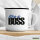 Emaille Tasse like a Boss Spruch 300ml Vintage Emaille Becher