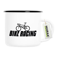 Emaille Tasse Bike Racing Fahrrad 300ml Vintage Emaille...
