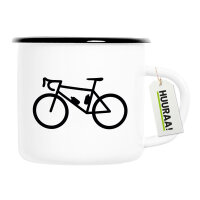 Emaille Tasse Bike Fahrrad 300ml Vintage Emaille Becher