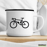 Emaille Tasse Bike Fahrrad 300ml Vintage Emaille Becher