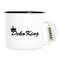 Emaille Tasse Deko King Krone 300ml Vintage Emaille Becher