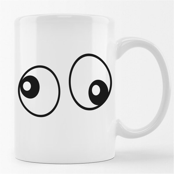 Kaffeetasse Freaky Eyes Weiß 330ml