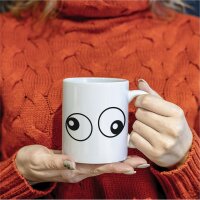 Kaffeetasse Freaky Eyes Weiß 330ml