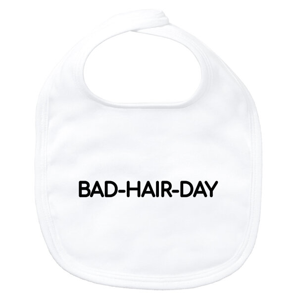 Baby Lätzchen Bad Hair Day Schriftzug