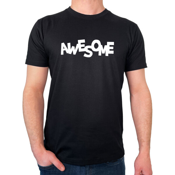 Herren T-Shirt Awesome Schriftzug Größe S-3XL