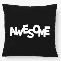 Kissen Awesome Schriftzug 40x40cm