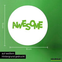 Aufkleber Awesome Schriftzug 10cm Sticker