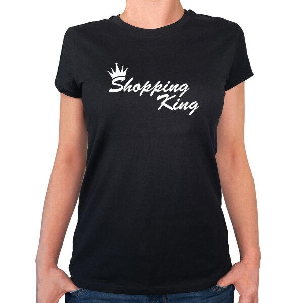 Damen T-Shirt Shopping King Krone Größe XS-XXL