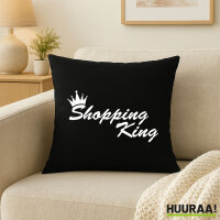 Kissen Shopping King Krone 40x40cm