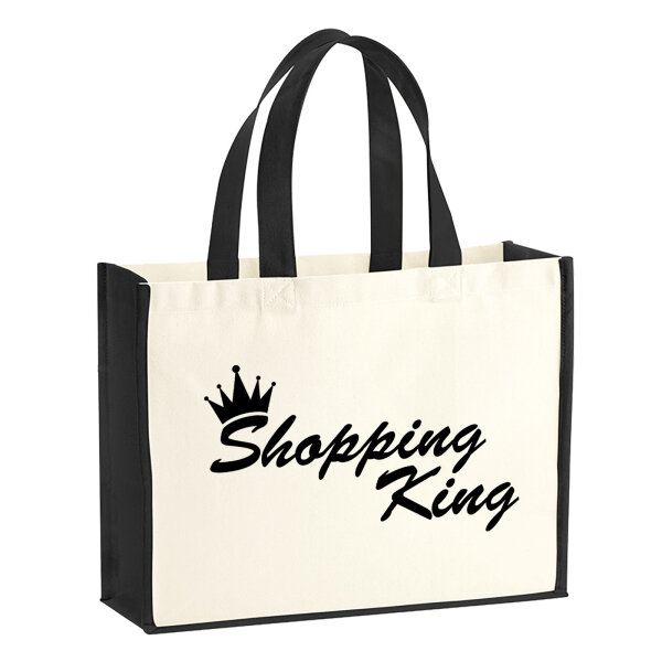 Jutetasche Shopping King Krone 21 Liter Black