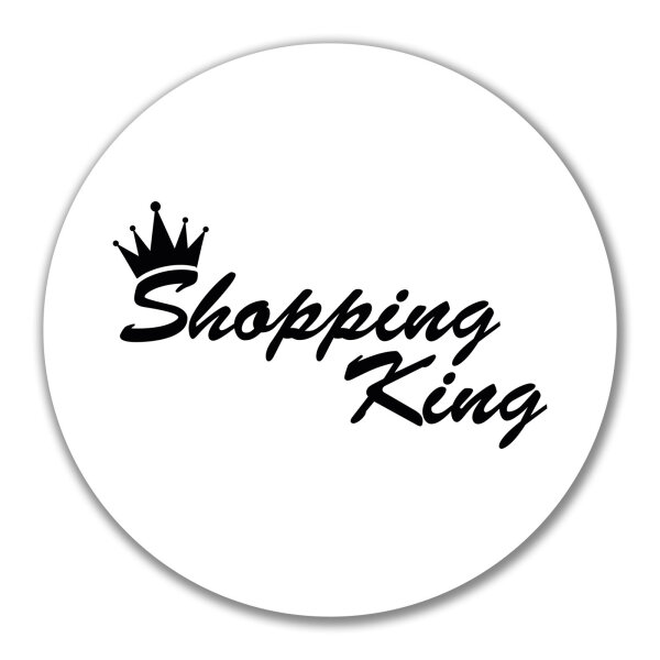 Aufkleber Shopping King Krone 10cm Sticker