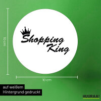 Aufkleber Shopping King Krone 10cm Sticker