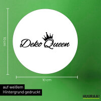 Aufkleber Deko Queen Krone 10cm Sticker