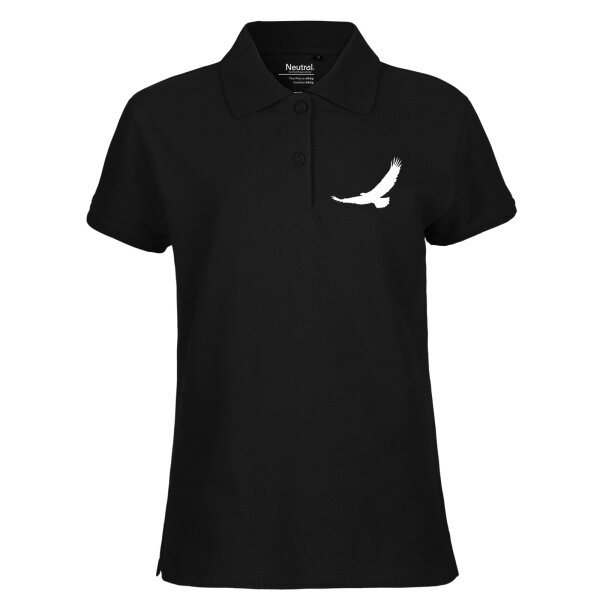Damen Polo Shirt Eagle Silhouette  Adler Größe XS-XXL