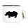 Emaille Tasse Nashorn Silhouette 300ml Vintage Emaille Becher
