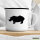 Emaille Tasse Nashorn Silhouette 300ml Vintage Emaille Becher