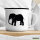 Emaille Tasse Elefant Silhouette 300ml Vintage Emaille Becher