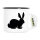 Emaille Tasse Hase Kaninchen Silhouette 300ml Vintage Emaille Becher