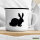 Emaille Tasse Hase Kaninchen Silhouette 300ml Vintage Emaille Becher