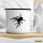 Emaille Tasse Spinne Silhouette 300ml Vintage Emaille Becher
