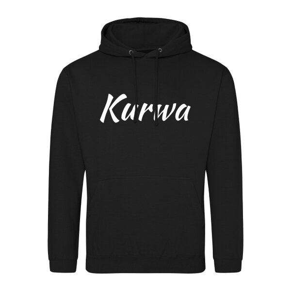 Unisex Hoodie Kurwa Polnisch Größe S-3XL