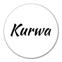 Aufkleber Kurwa Polnisch 10cm Sticker