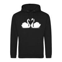 Unisex Hoodie Schwan Pärchen Größe S-3XL