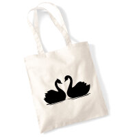 Jutebeutel Schwan Pärchen 10 Liter