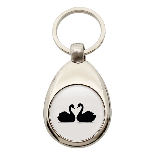 Schlüsselanhänger Schwan Pärchen