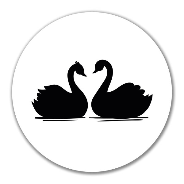 Aufkleber Schwan Pärchen 10cm Sticker