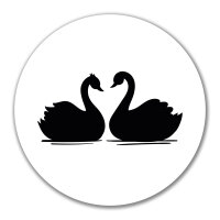 Aufkleber Schwan Pärchen 10cm Sticker