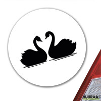 Aufkleber Schwan Pärchen 10cm Sticker