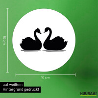 Aufkleber Schwan Pärchen 10cm Sticker