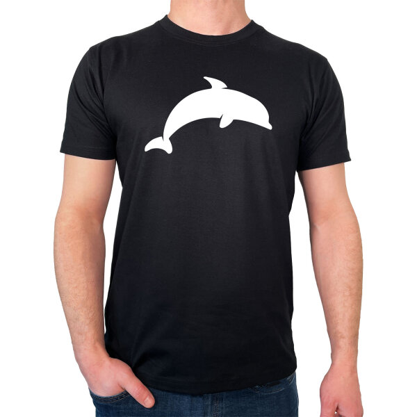 Herren T-Shirt Delfin Silhouette Größe S-3XL