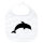 Baby Lätzchen Delfin Silhouette Klettverschluss