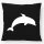 Kissen Delfin Silhouette 40x40cm
