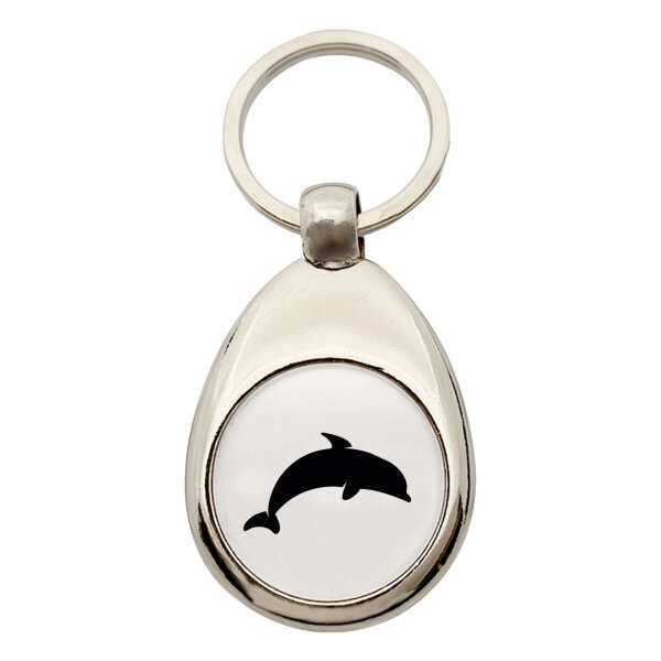 Schlüsselanhänger Delfin Silhouette