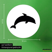 Aufkleber Delfin Silhouette 10cm Sticker