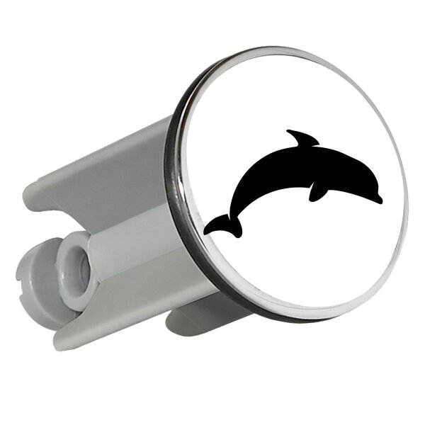 Waschbeckenstöpsel Delfin Silhouette 4cm Abflussstopfen