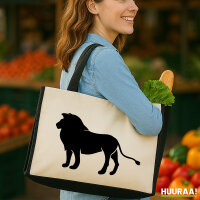 Jutetasche L&ouml;we Silhouette 21 Liter Black