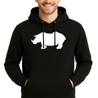 Unisex Hoodie Nashorn Silhouette Größe S-3XL