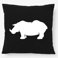 Kissen Nashorn Silhouette 40x40cm