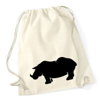 Turnbeutel Nashorn Silhouette 12 Liter