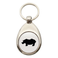 Schlüsselanhänger Nashorn Silhouette