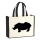 Jutetasche Nashorn Silhouette 21 Liter Black