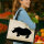 Jutetasche Nashorn Silhouette 21 Liter Black