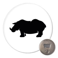 Magnet Nashorn Silhouette 59mm Kühlschrankmagnet Flaschenöffner